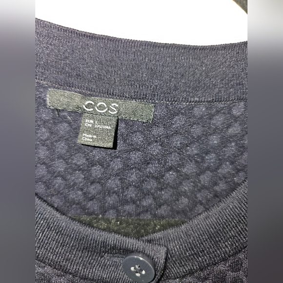 Navy Blue Button-Up Cardigan - Picture 2 of 6